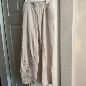 NWT ZARA Distressed Waistband Mid Rise Leisure Wide Leg Sweatpants S